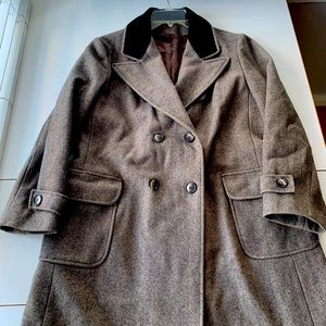 Vintage Velvet Collar Trenchcoat SZ 14W